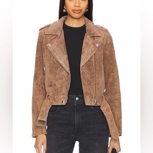 BLANKNYC Revolve Leather Coffee Bean Moto Jacket  size small